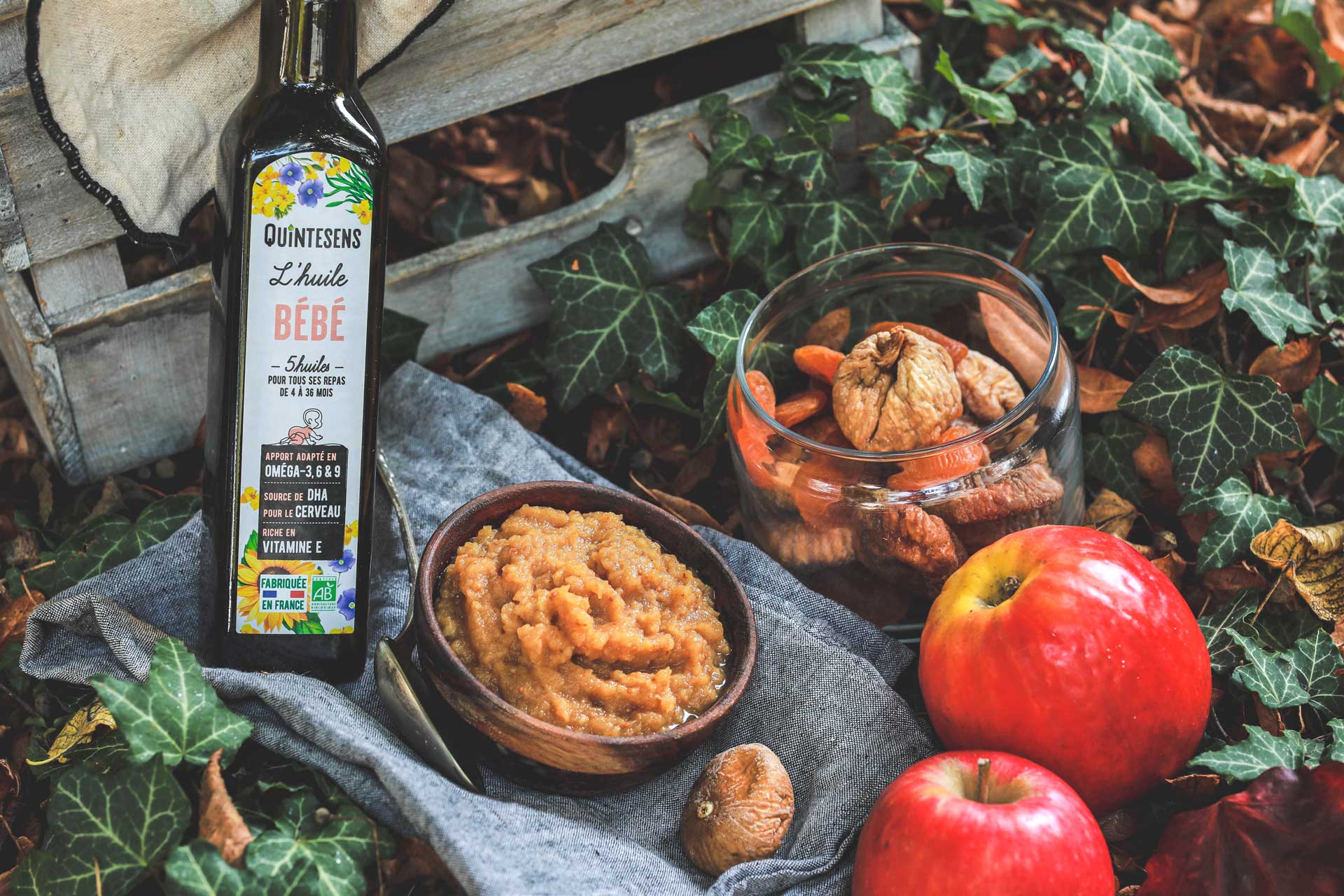 Compote pomme poire crue