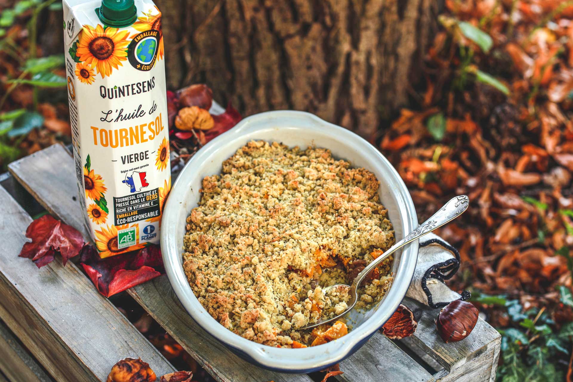 Crumble salé butternut châtaigne