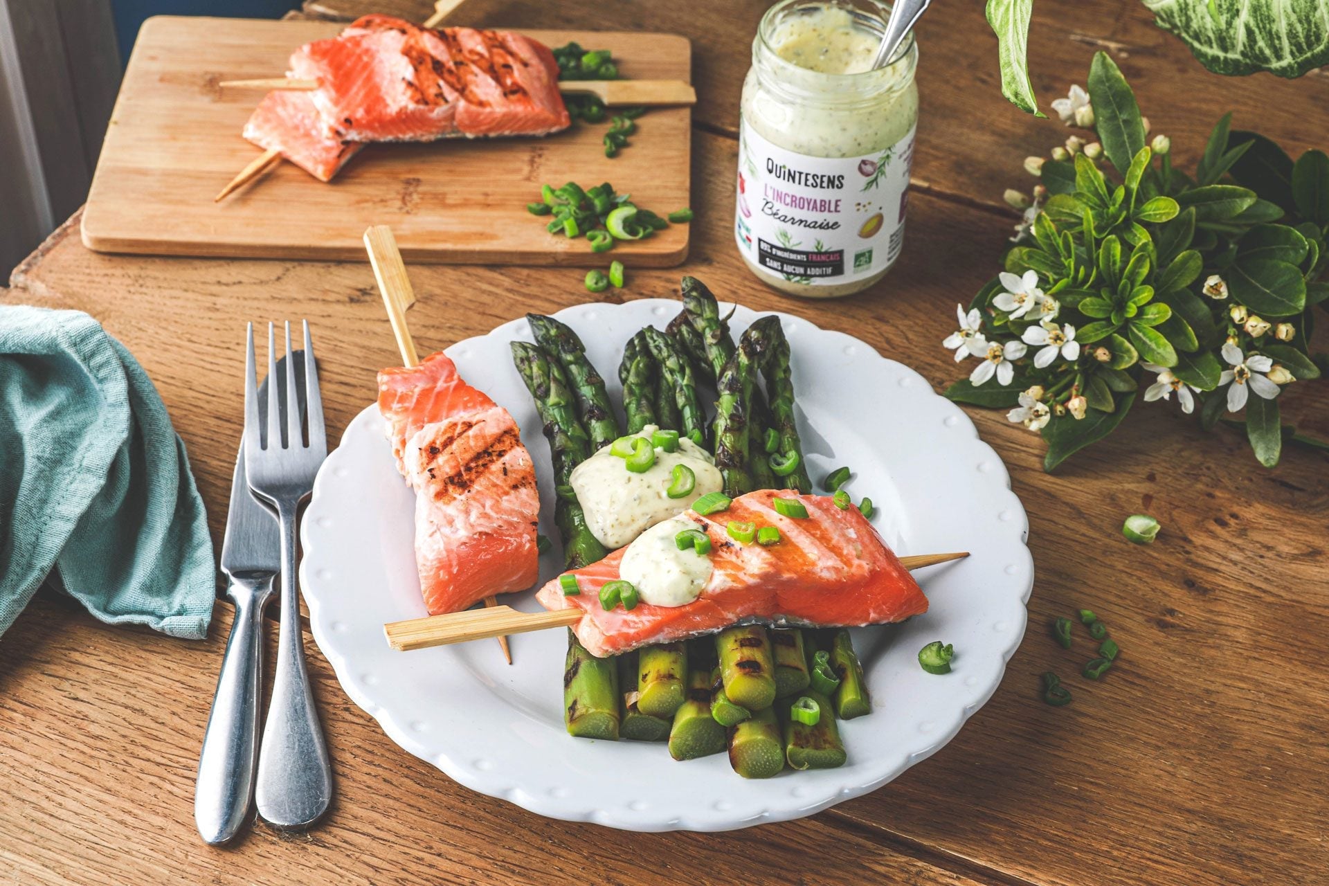 Saumon à la plancha et sauce béarnaise