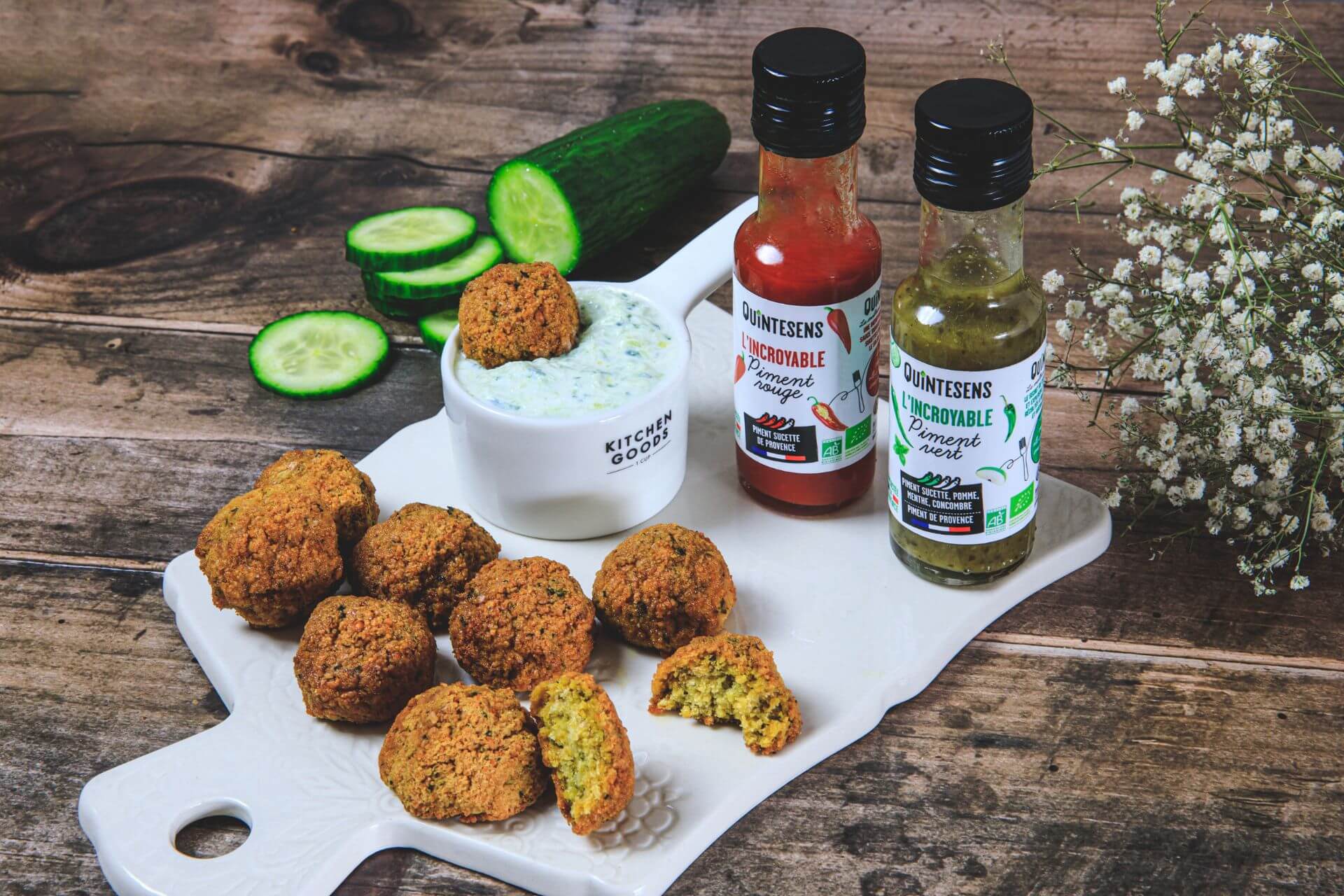 Falafels maison et sauce tzatziki