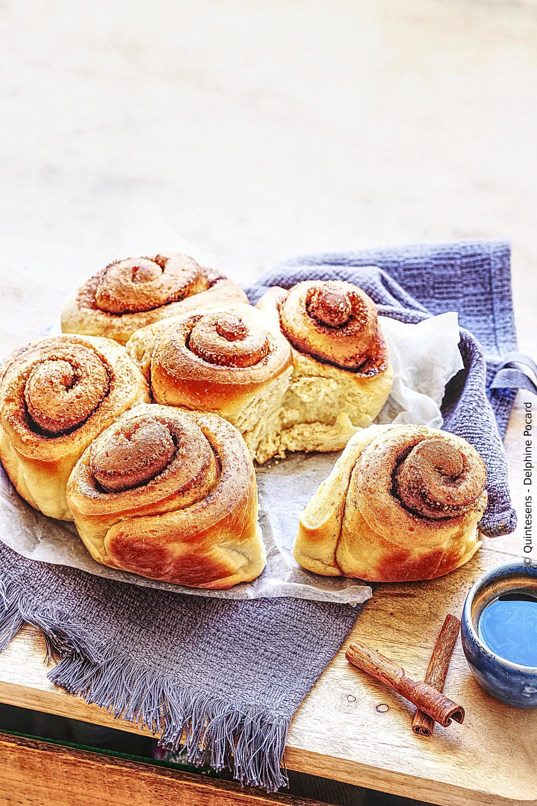 Brioche roulée cannelle et vanille