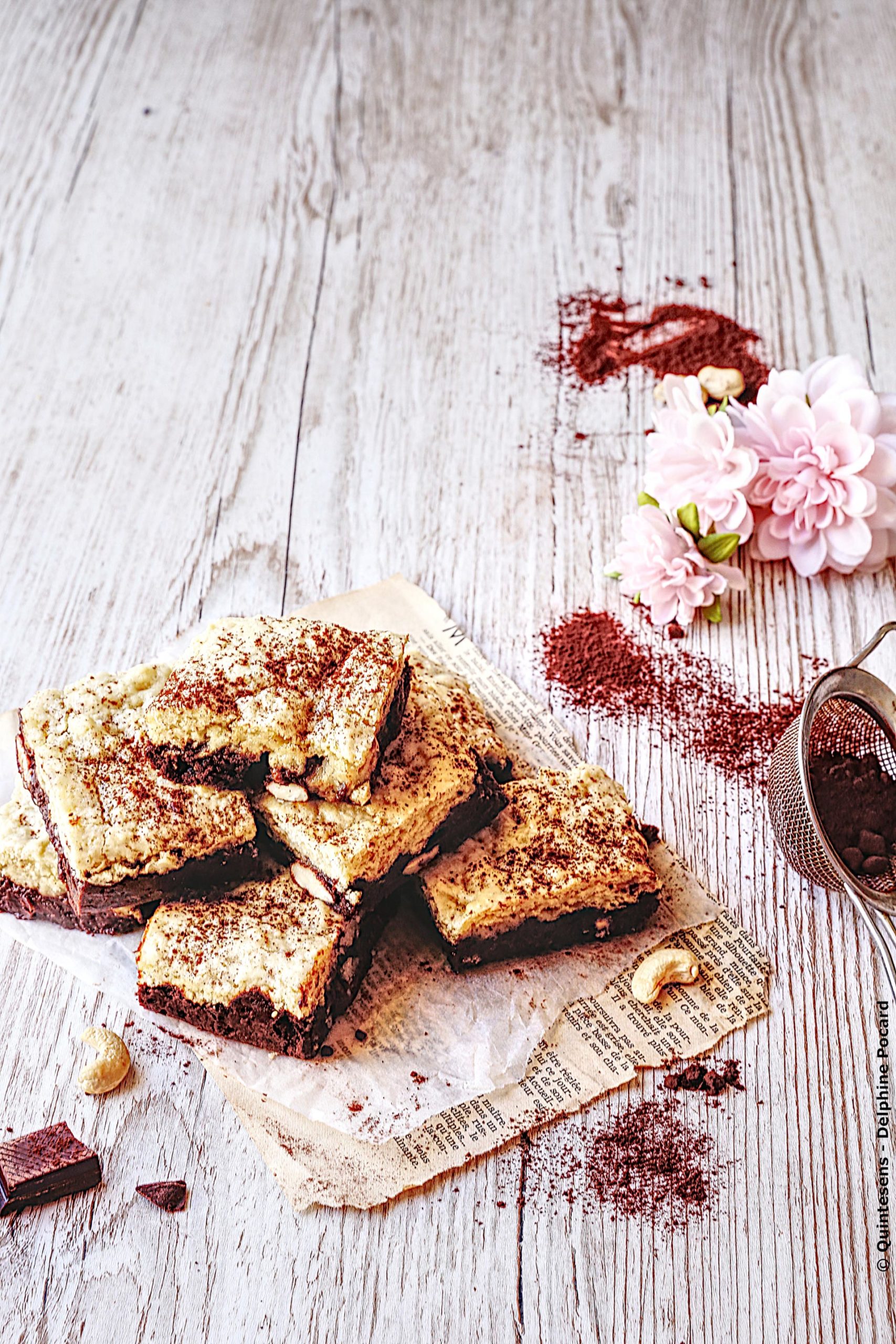 Brookie chocolat noir et noix de cajou