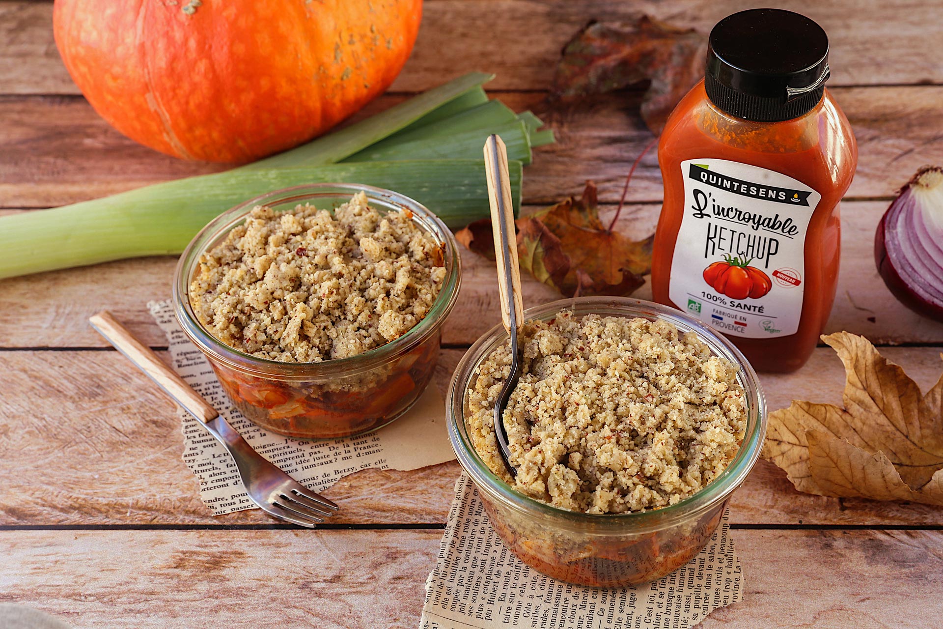 Crumble salé aux légumes d'automne