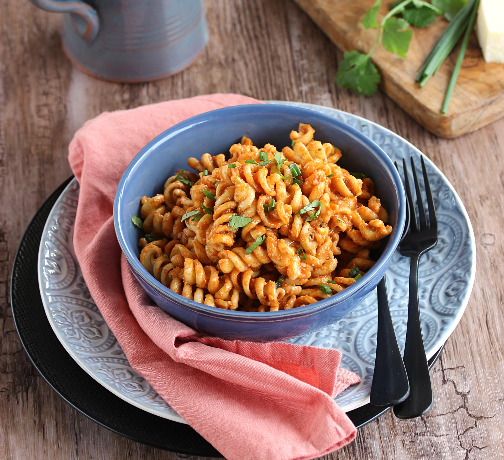 FUSILLI AU PESTO À LA TRAPANAISE