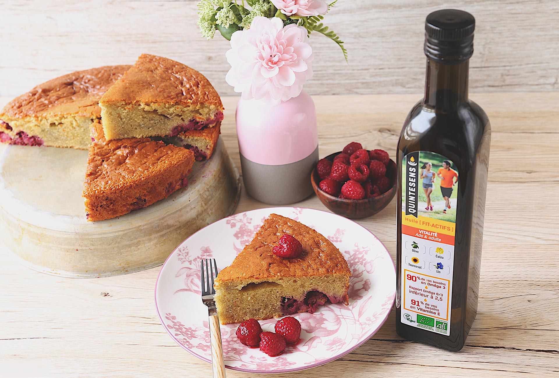 Gâteau au yaourt et aux framboises spécial Fête des Mères