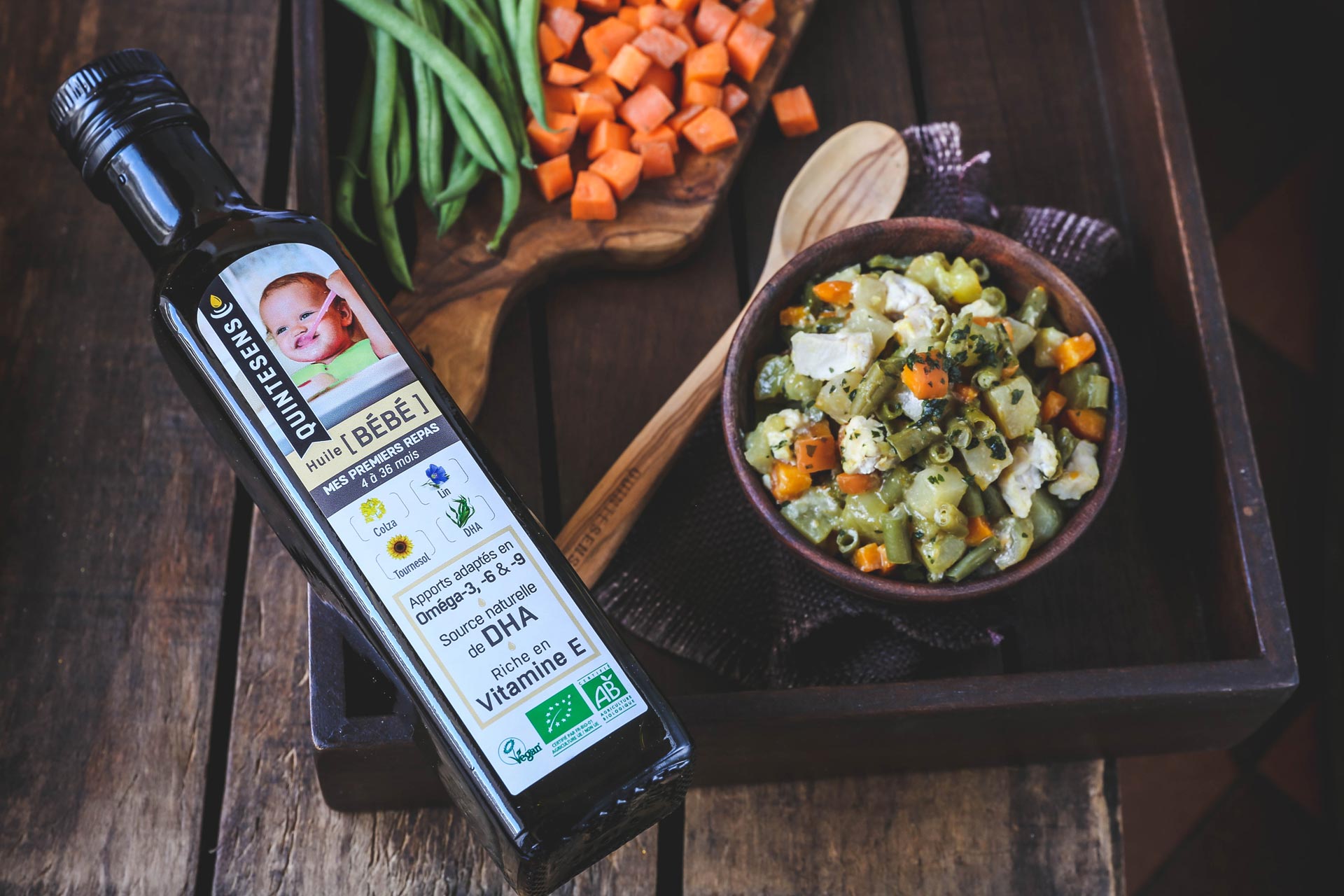 Jardinière de légumes aux lardons de dinde,  bébé
