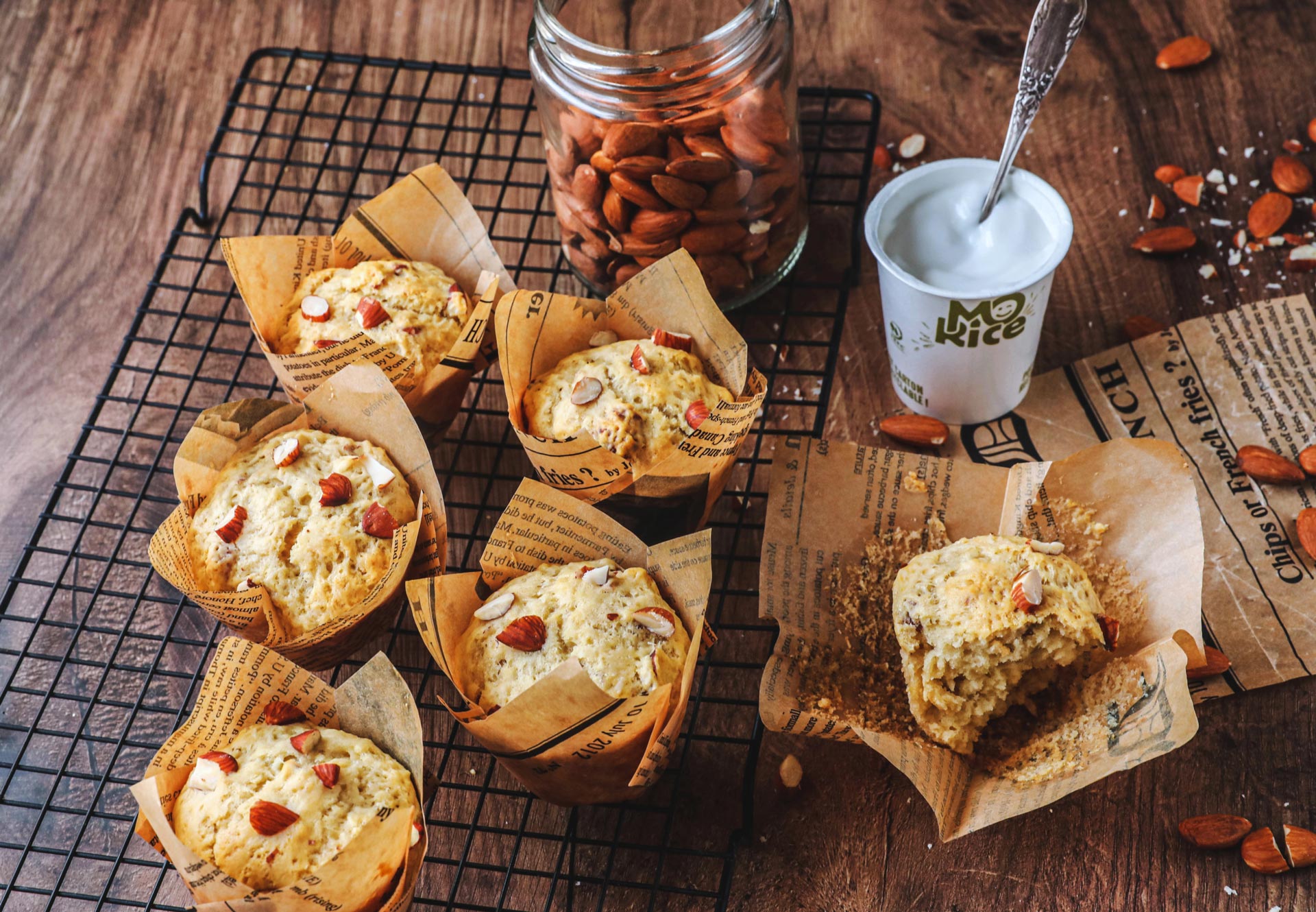 Muffins aux amandes craquantes