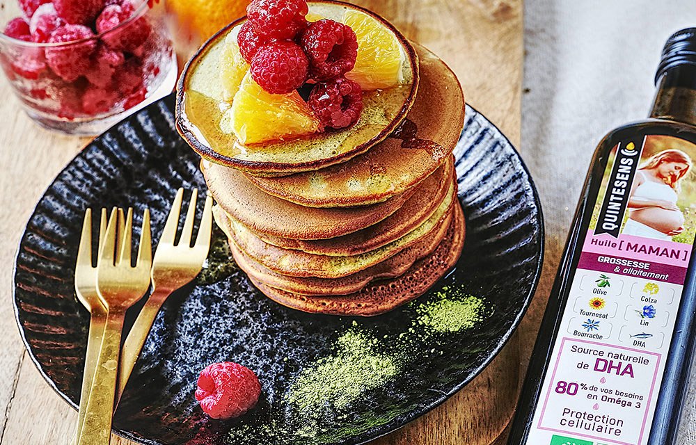 Pancakes au thé matcha