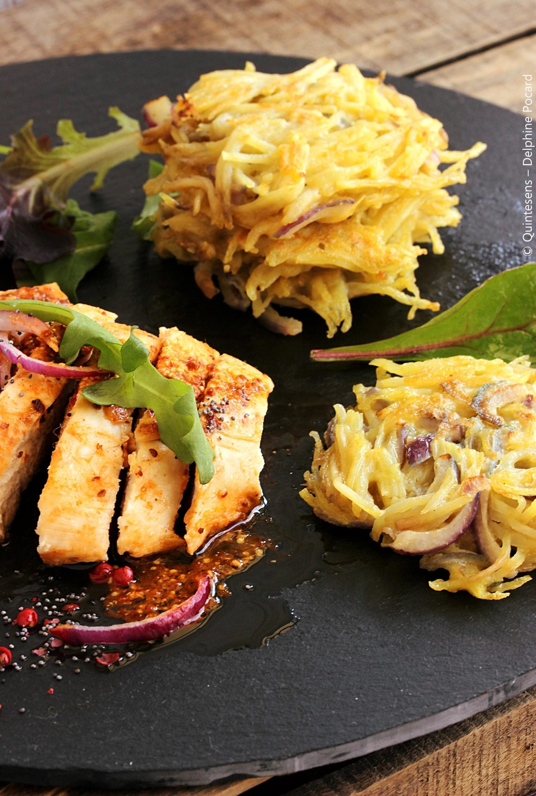 POULET BBQ ET RÖSTI DE POMME DE TERRE