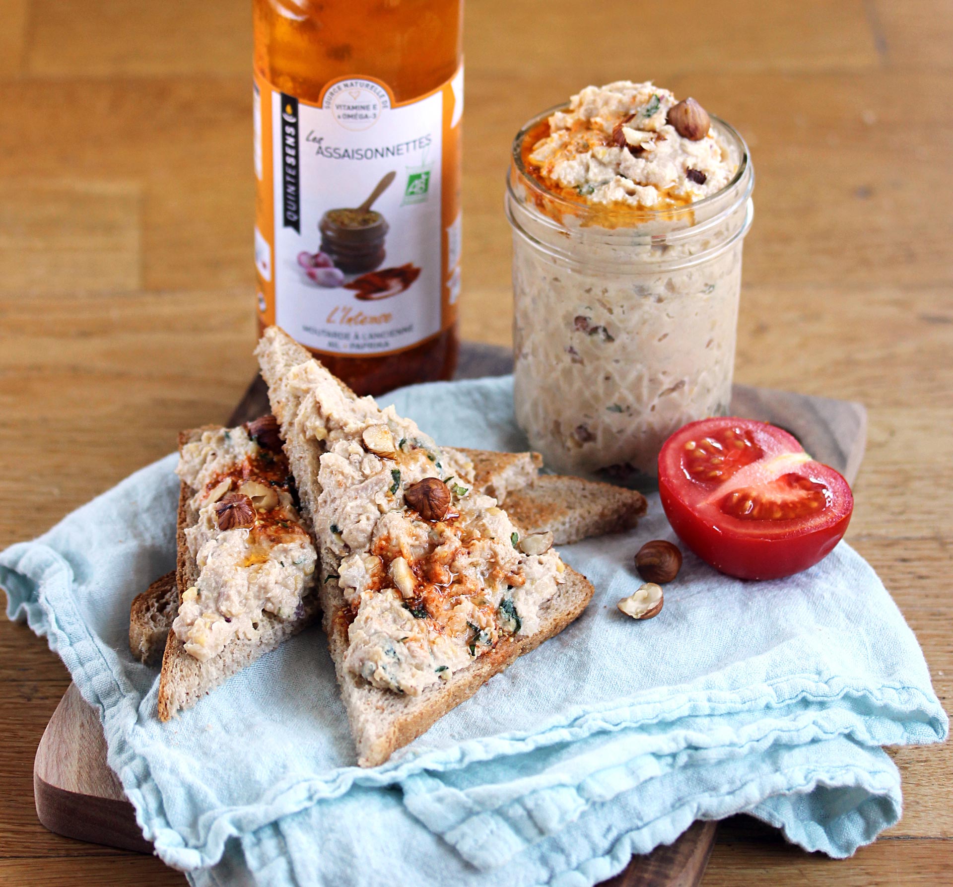Rillettes de thon et noisettes