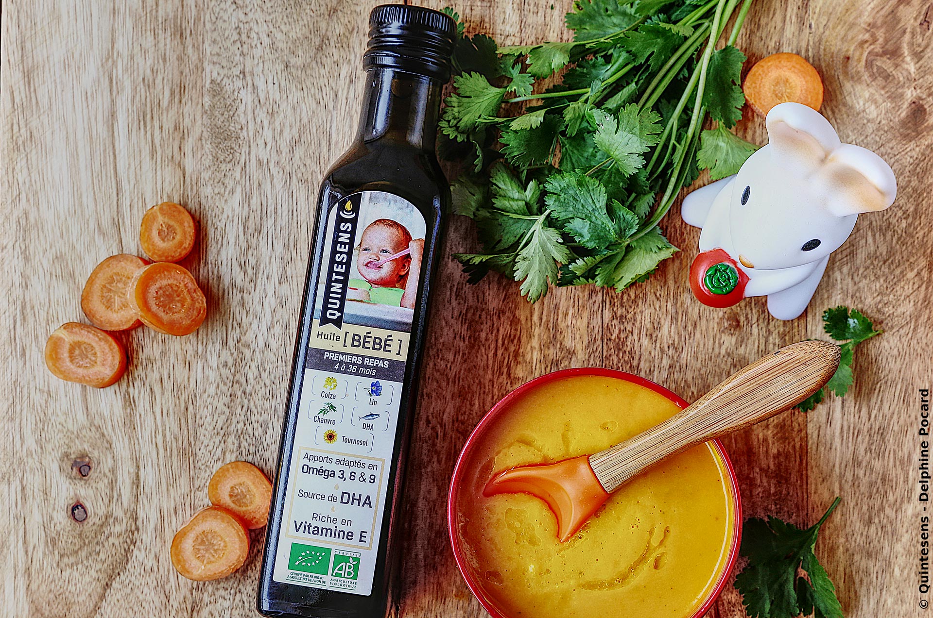 Soupe vitalité  bébé, carotte et cumin au jus d'orange (dès 7-8 mois)