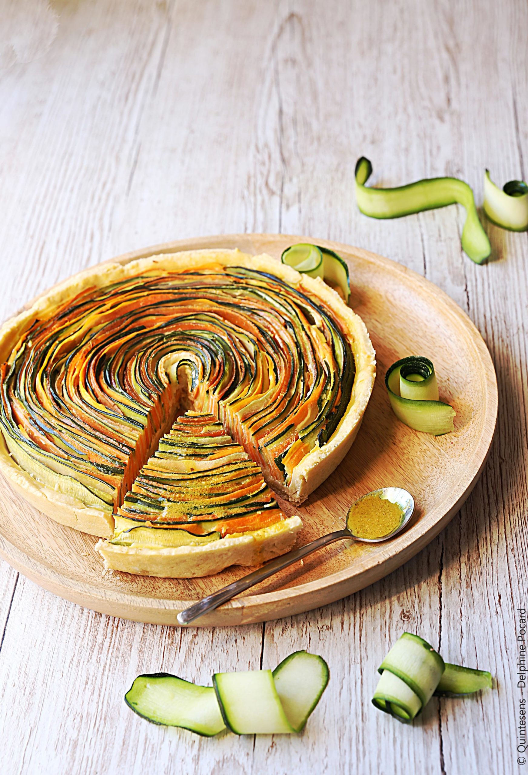 FÊTE DES VOISINS - TARTE SPIRALE AUX LÉGUMES COLORÉS
