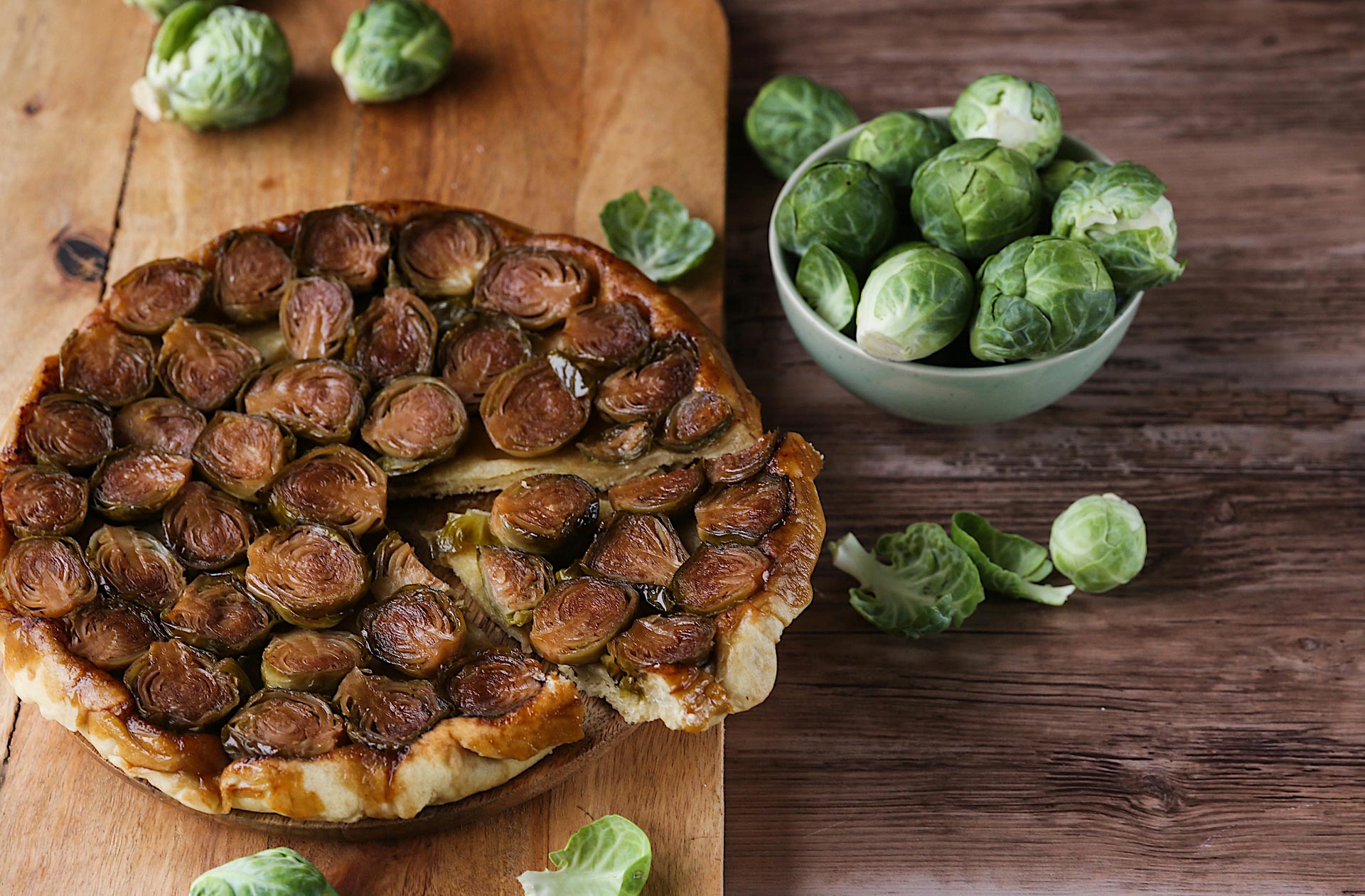 Tarte tatin aux choux de Bruxelles