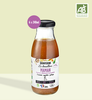 Bouteille de 240 ml du bouillon Maman Quintesens