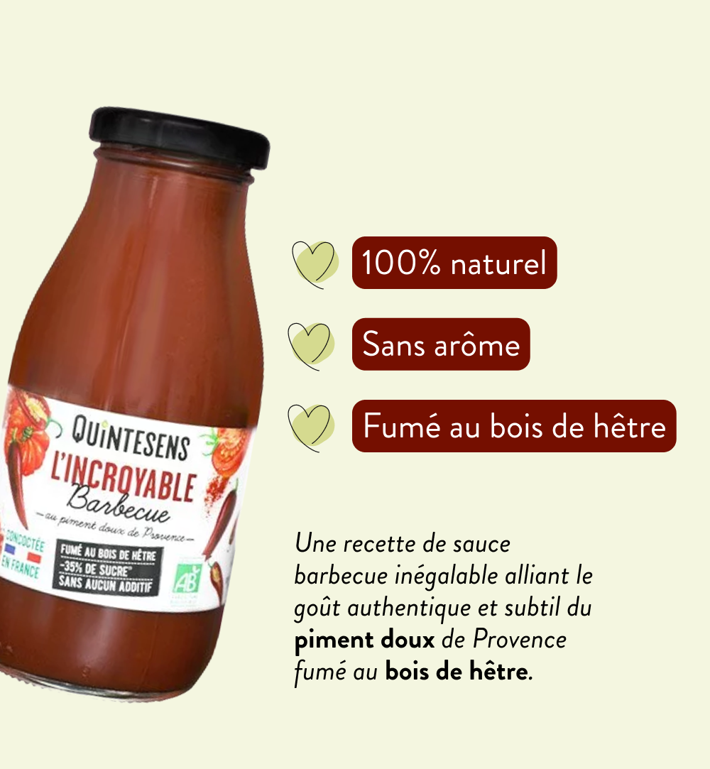 The Incredible Organic Barbecue Sauce 350g - Quintesens — 350g — photo 2