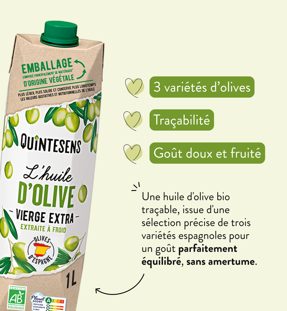 L’huile d’olive bio vierge extra Quintesens
