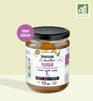 Bocal de 515 ml du bouillon Maman Quintesens