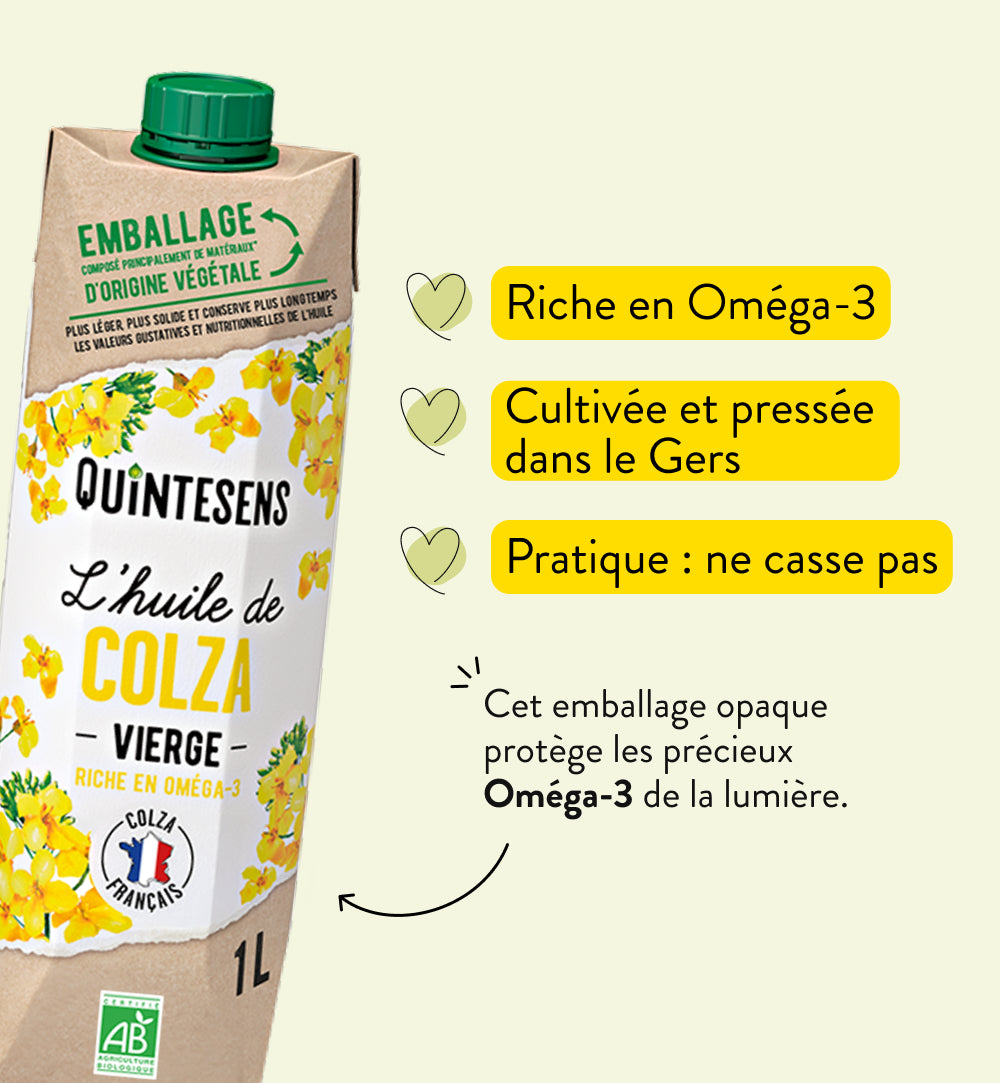 L’huile de colza bio vierge Quintesens