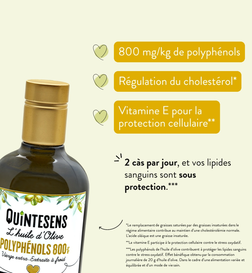 L'huile d'olive polyphénols 800