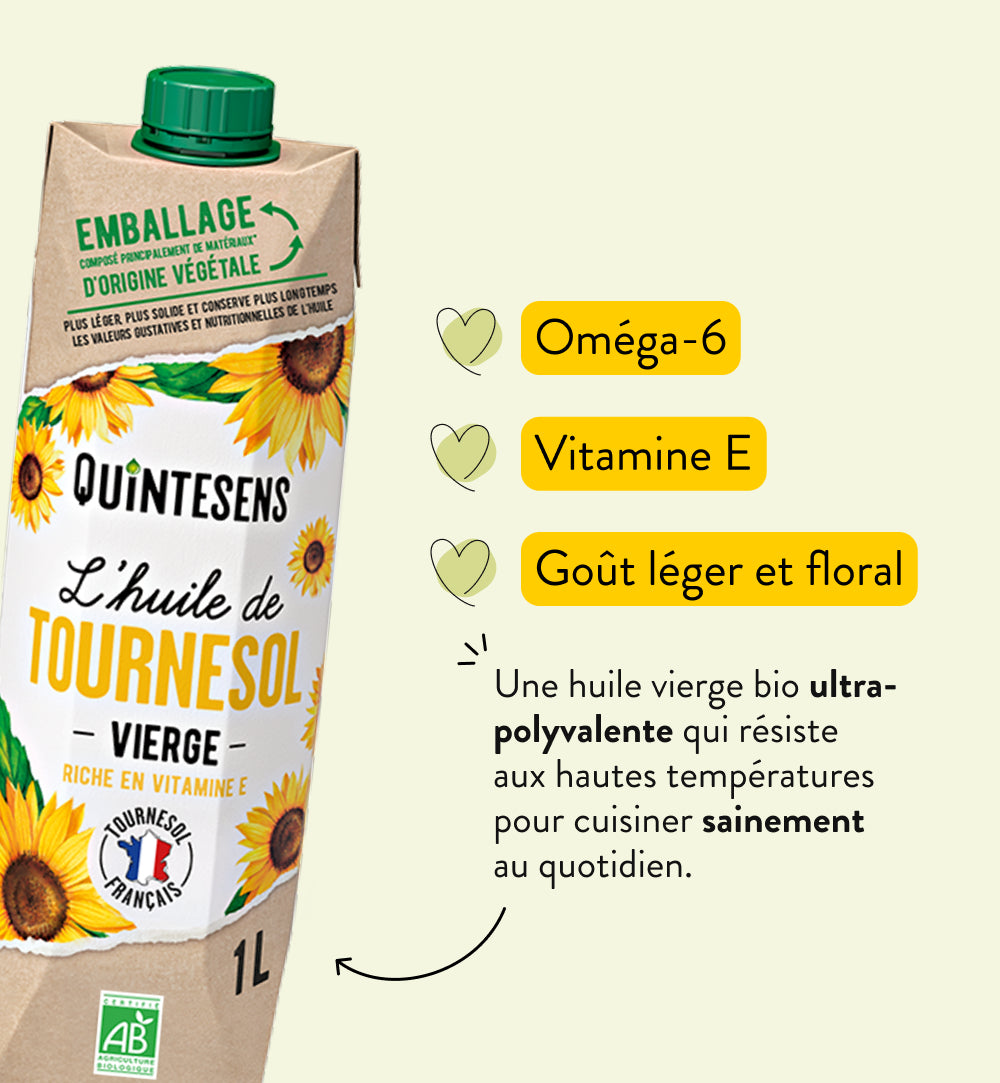 L’huile de tournesol bio Quintesens
