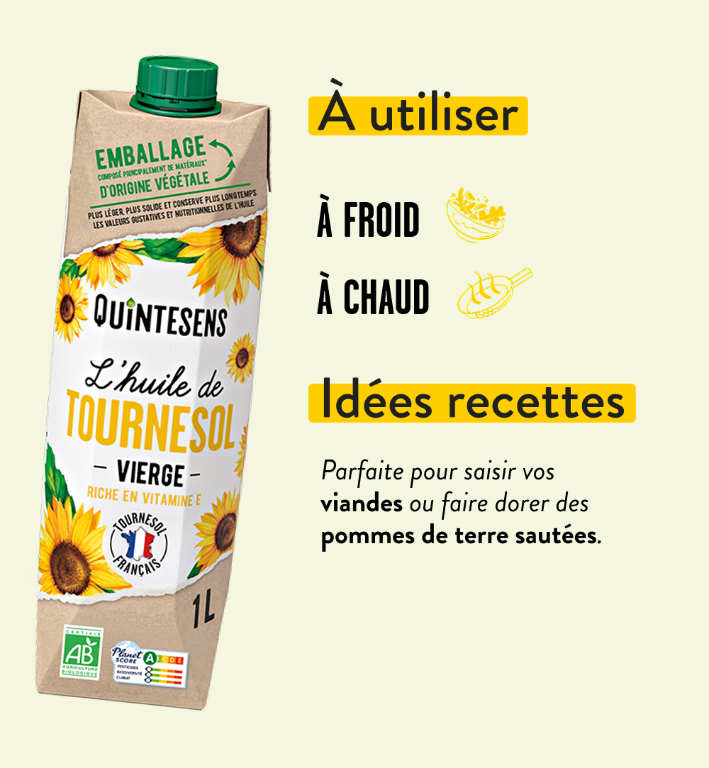 L’huile de tournesol bio Quintesens