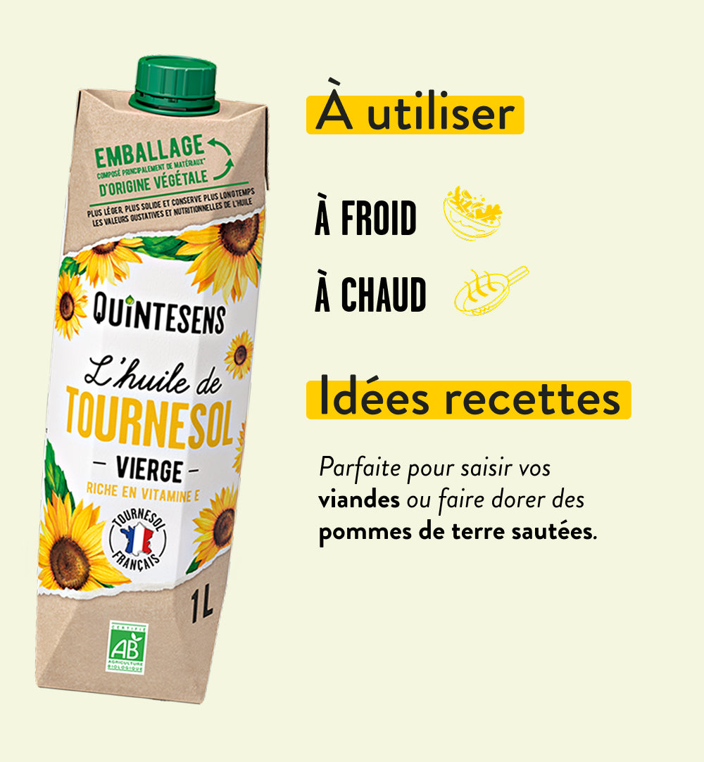 L’huile de tournesol bio Quintesens